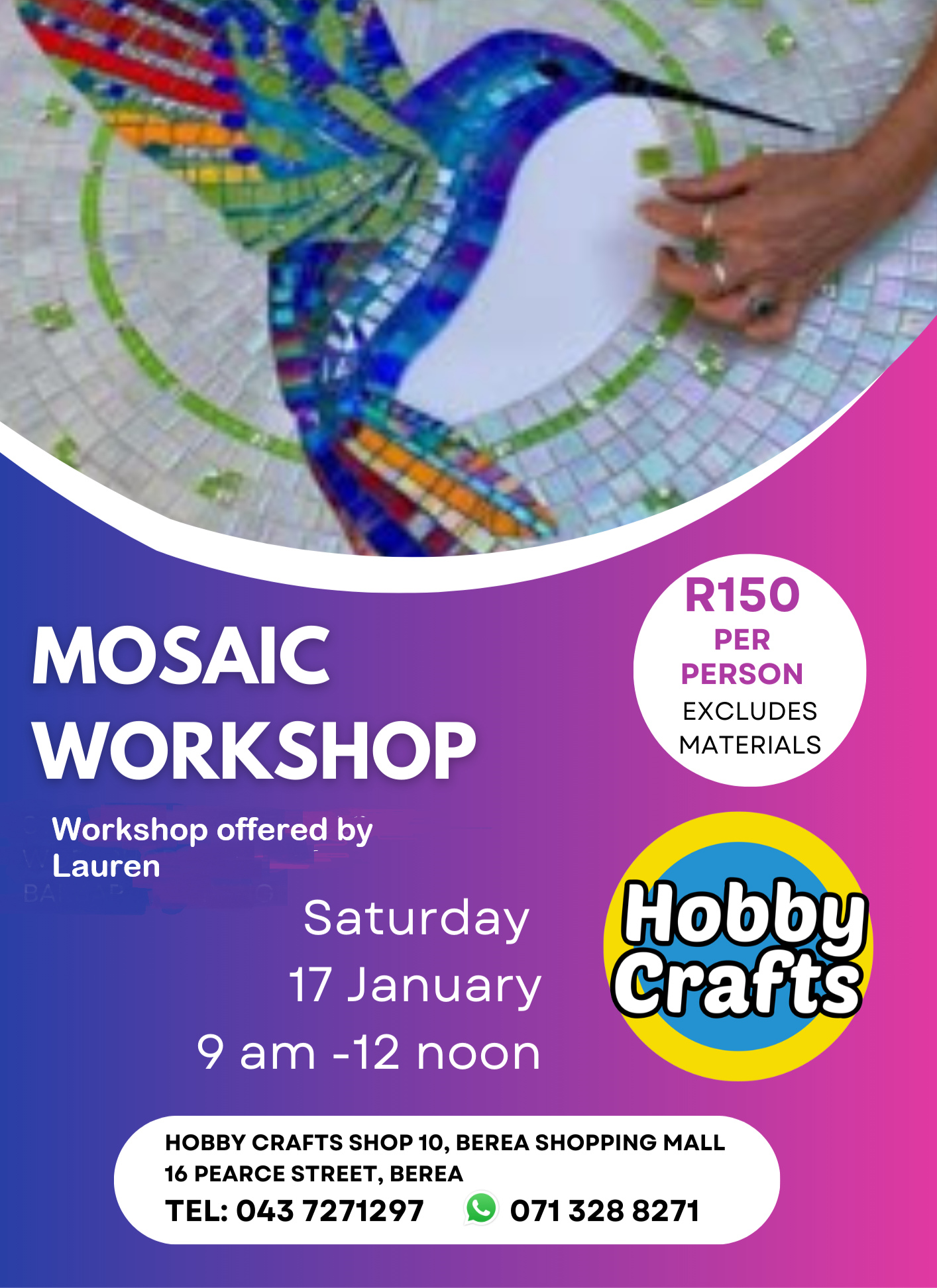 Mosaic Workshop by Lauren